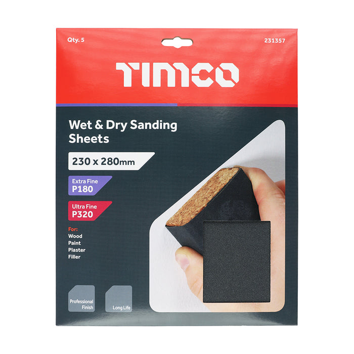 Wet & Dry Sanding Sheets - Mixed - Black