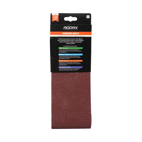 Sanding Belts - 120 Grit - Red