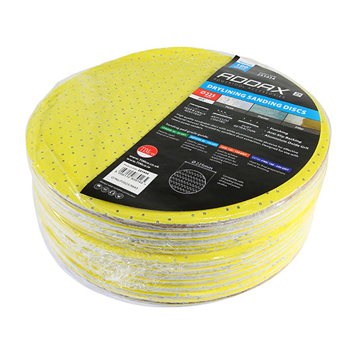 Drylining Sanding Discs - 100 Grit - Yellow