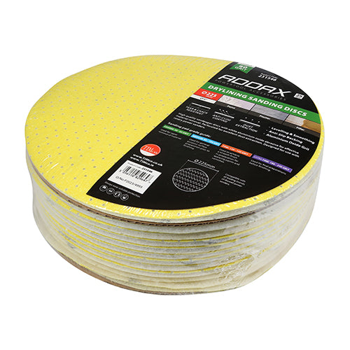 Drylining Sanding Discs - 60 Grit - Yellow