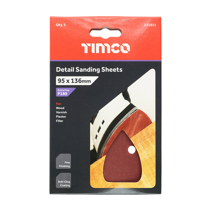 Detail Sanding Pads - 180 Grit - Red