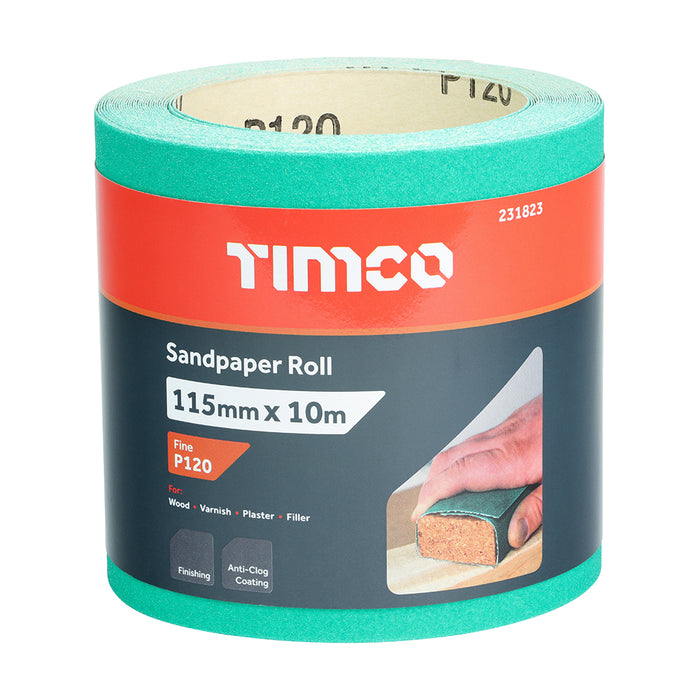 Sandpaper Roll - 120 Grit - Green