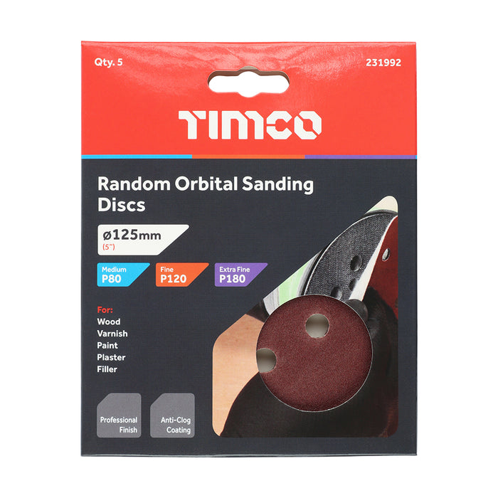 Random Orbital Sanding Discs - Mixed - Red