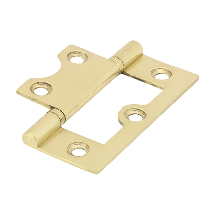 Plain Bearing Flush Hinge - Solid Brass - Polished Brass