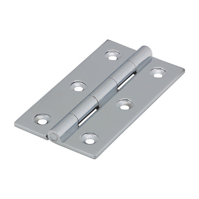 Solid Drawn Hinge - Solid Brass - Polished Chrome