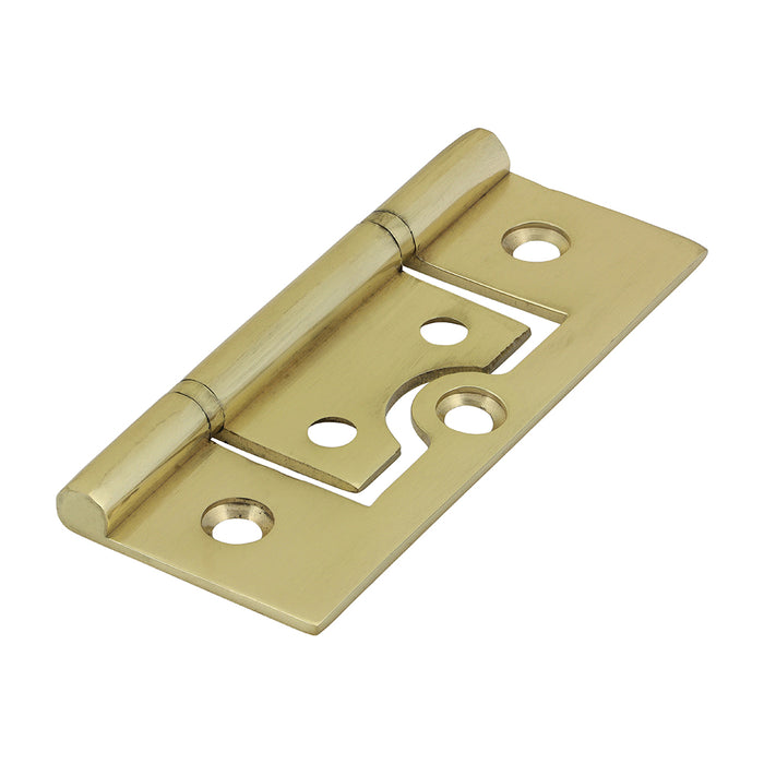Plain Bearing Flush Hinge - Solid Brass - Polished Brass