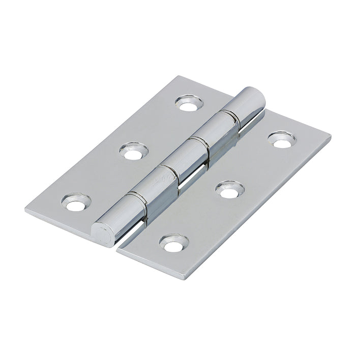 Double Stainless Steel Washered Butt Hinge - Solid Brass - Polished Chrome