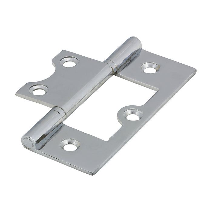 Plain Bearing Flush Hinge - Solid Brass - Polished Chrome