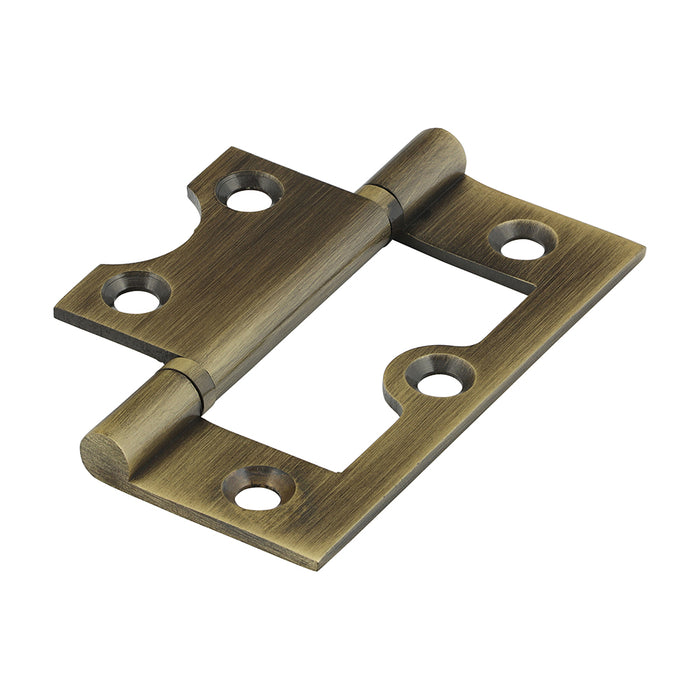 Plain Bearing Flush Hinge - Solid Brass - Antique Brass