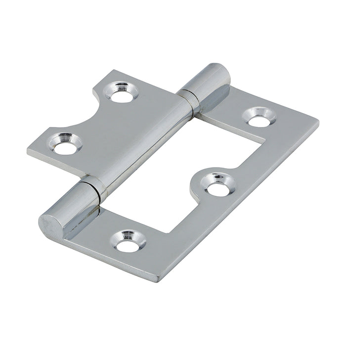 Plain Bearing Flush Hinge - Solid Brass - Polished Chrome