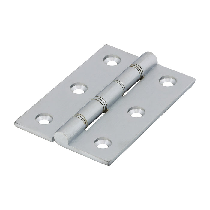 Double Stainless Steel Washered Butt Hinge - Solid Brass - Satin Chrome