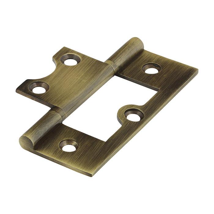 Plain Bearing Flush Hinge - Solid Brass - Antique Brass