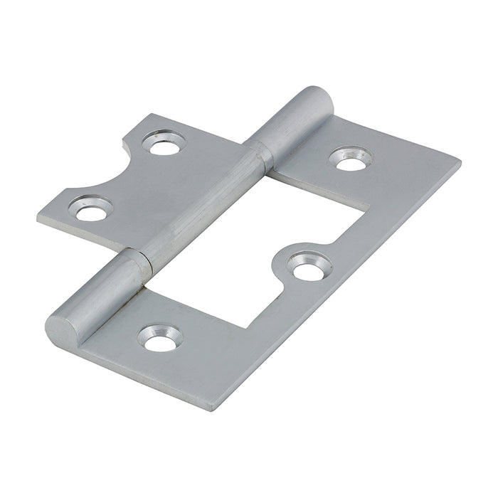 Plain Bearing Flush Hinge - Solid Brass - Satin Chrome