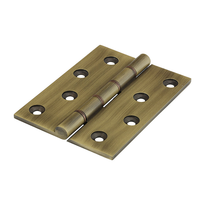 Double Phosphor Bronze Washered Butt Hinge - Solid Brass - Antique Brass