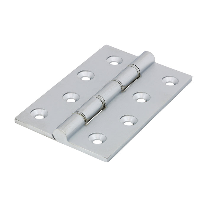 Double Stainless Steel Washered Butt Hinge - Solid Brass - Satin Chrome