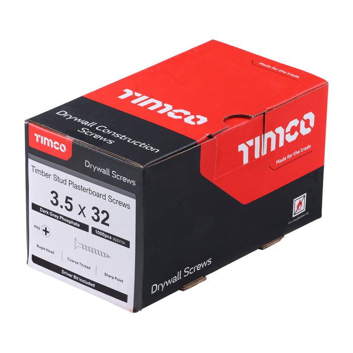 Drywall Screws - PH - Bugle - Coarse Thread - Grey