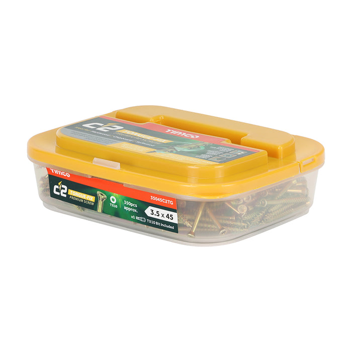C2 Tongue-Fix - TX - Reduced Countersunk - Twin-Cut - Yellow