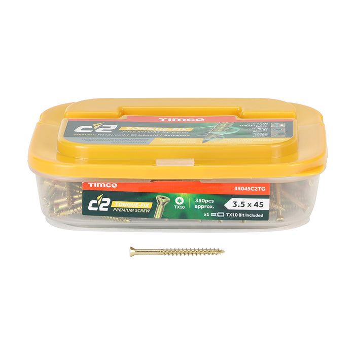 C2 Tongue-Fix - TX - Reduced Countersunk - Twin-Cut - Yellow