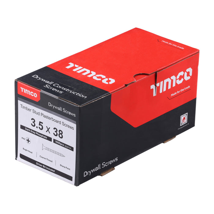 Drywall Screws - PH - Bugle - Coarse Thread - Grey