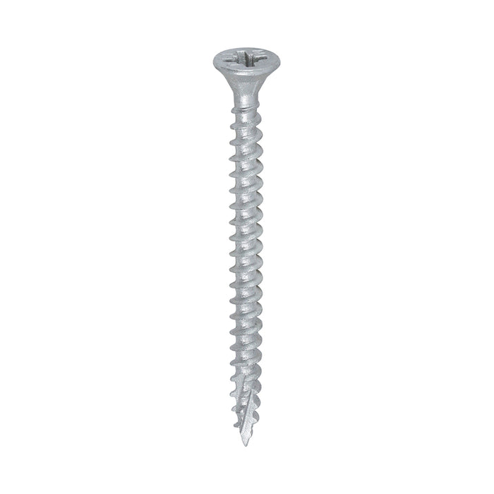C2 Exterior Strong-Fix - PZ - Double Countersunk with Ribs - Twin-Cut - Silver