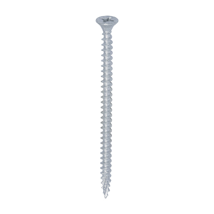 C2 Exterior Strong-Fix - PZ - Double Countersunk with Ribs - Twin-Cut - Silver