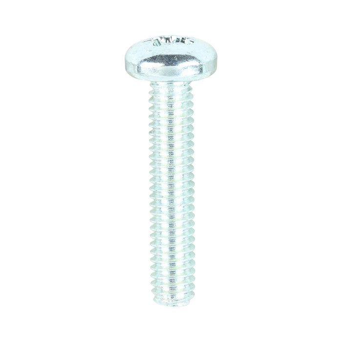 Metric Threaded Machine Screws - PZ - Pan Head - Zinc