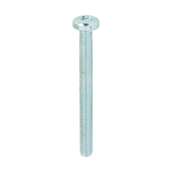 Metric Threaded Machine Screws - PZ - Pan Head - Zinc