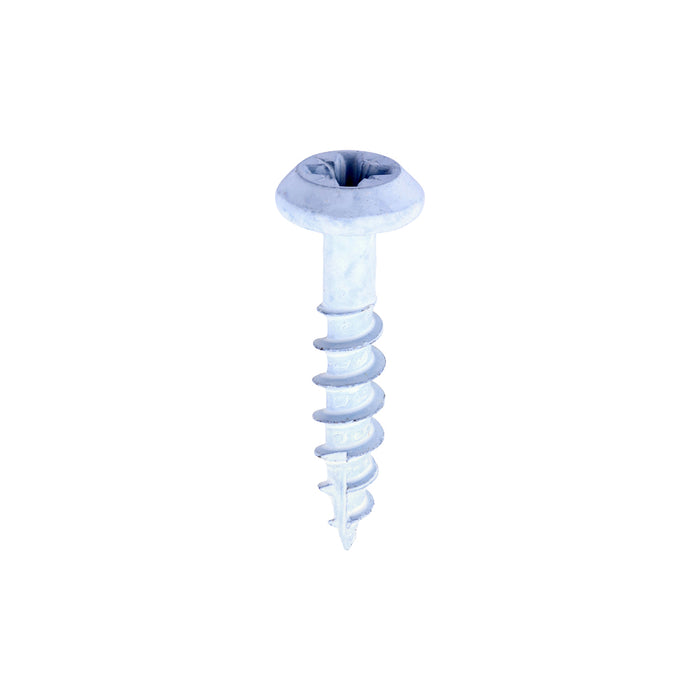 Rainwater Screws - PZ - Low Profile Pan - Exterior - White