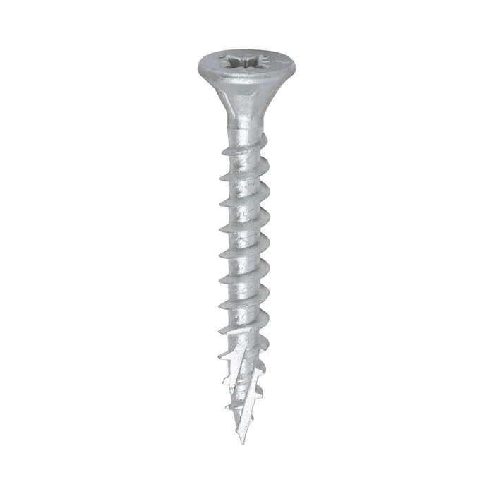C2 Exterior Strong-Fix - PZ - Double Countersunk with Ribs - Twin-Cut - Silver