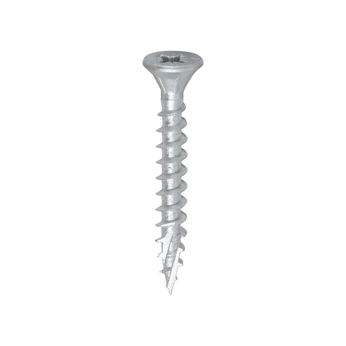C2 Exterior Strong-Fix - PZ - Double Countersunk with Ribs - Twin-Cut - Silver
