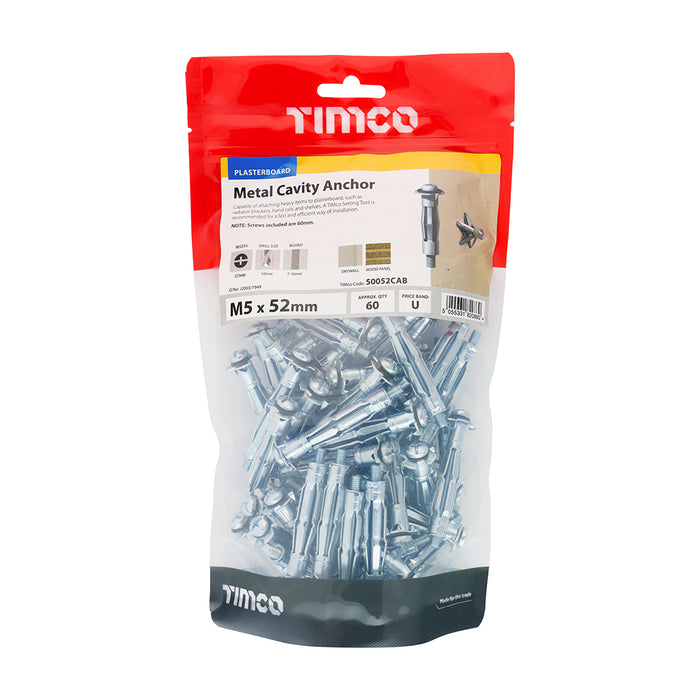 Metal Cavity Anchors - Zinc