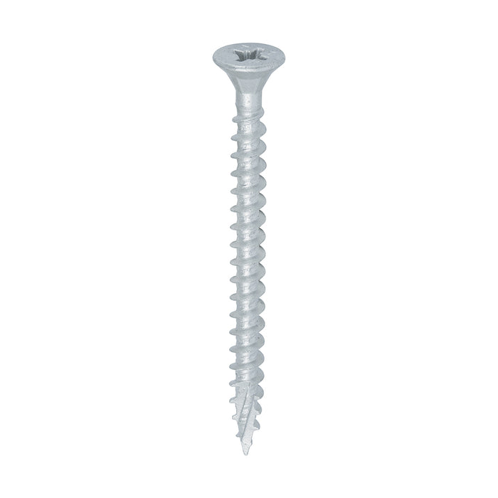 C2 Exterior Strong-Fix - PZ - Double Countersunk with Ribs - Twin-Cut - Silver