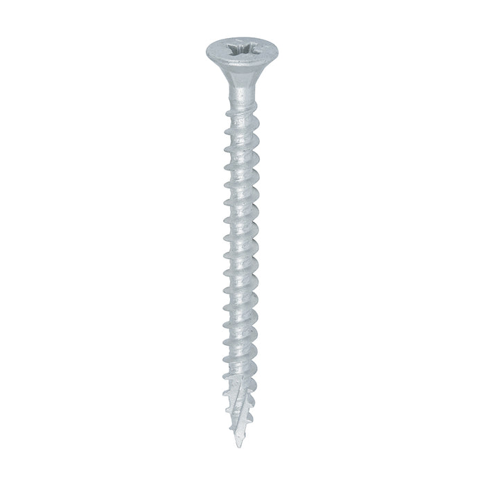 C2 Exterior Strong-Fix - PZ - Double Countersunk with Ribs - Twin-Cut - Silver