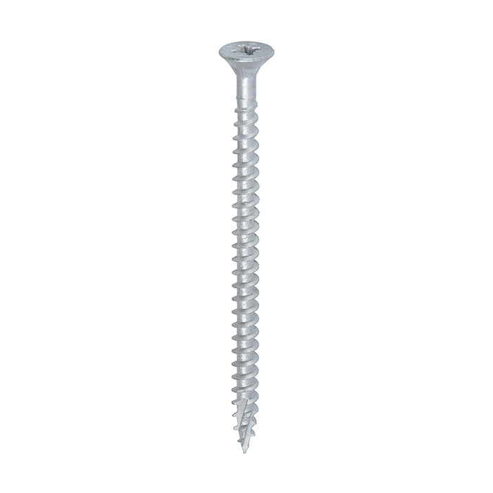 C2 Exterior Strong-Fix - PZ - Double Countersunk with Ribs - Twin-Cut - Silver