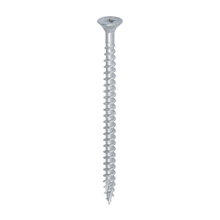 C2 Exterior Strong-Fix - PZ - Double Countersunk with Ribs - Twin-Cut - Silver