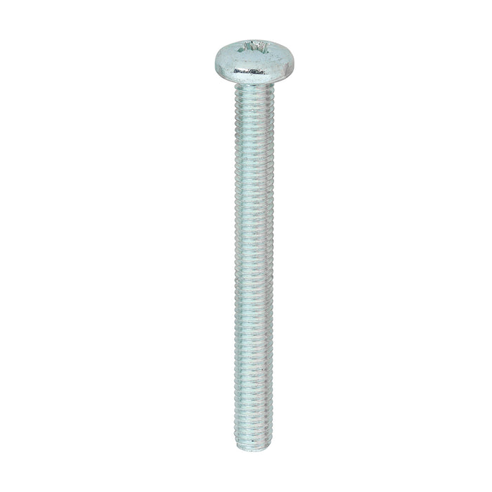 Metric Threaded Machine Screws - PZ - Pan Head - Zinc