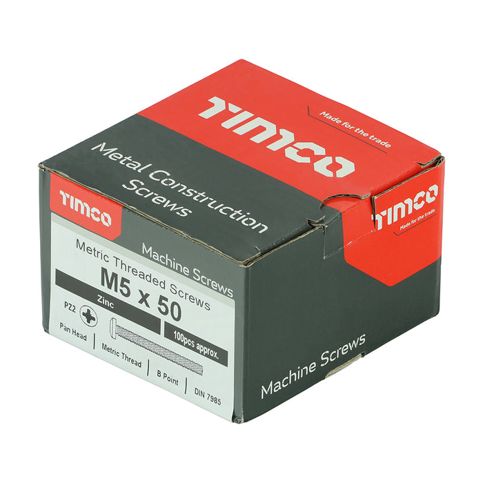 Metric Threaded Machine Screws - PZ - Pan Head - Zinc