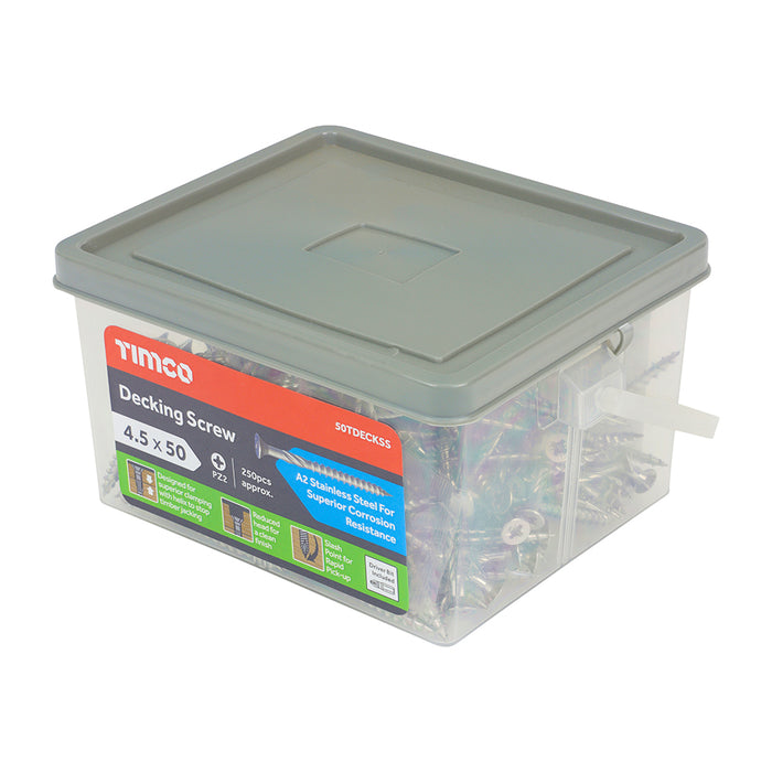 Decking Screws - PZ - Double Countersunk - Stainless Steel