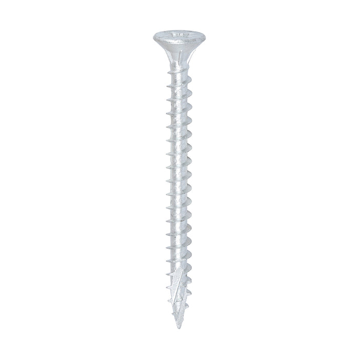 C2 Exterior Strong-Fix - PZ - Double Countersunk with Ribs - Twin-Cut - Silver