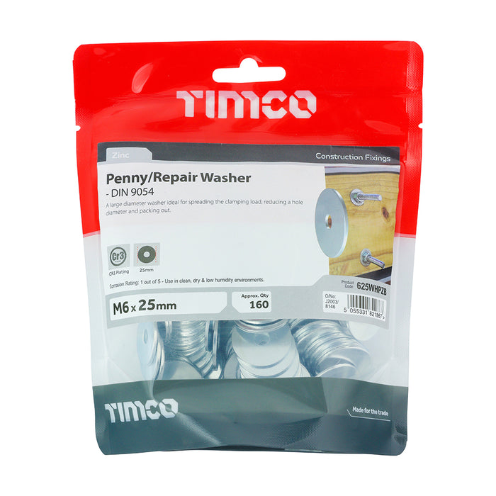 Penny / Repair Washers - Zinc