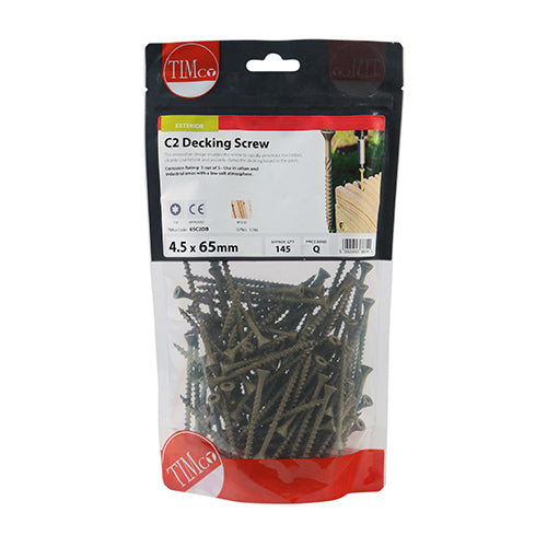 C2 Deck-Fix - TX - Countersunk with Ribs - Twin-Cut - Green