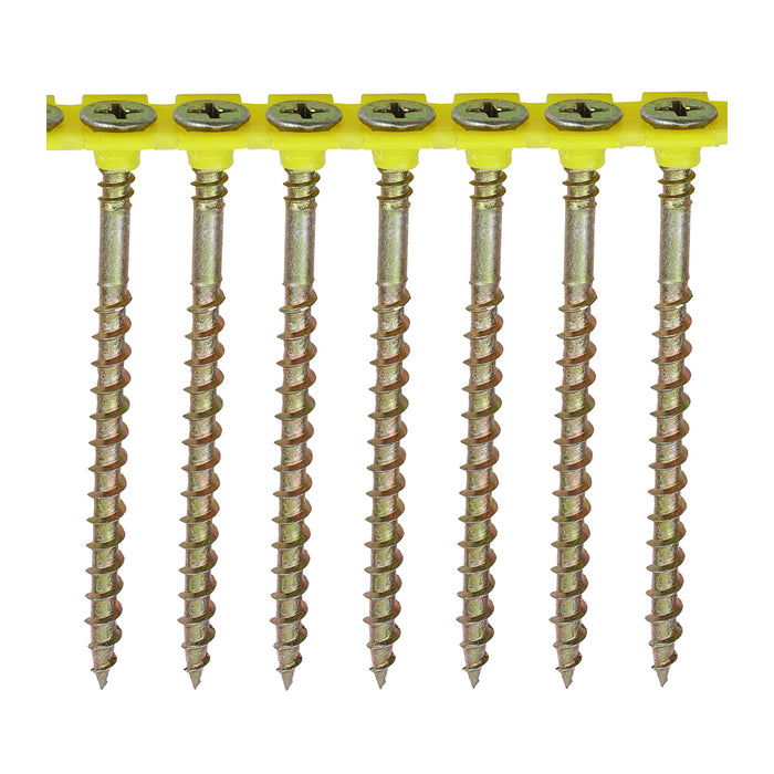 Solo Collated Chipboard & Woodscrews - PH - Double Countersunk - Yellow