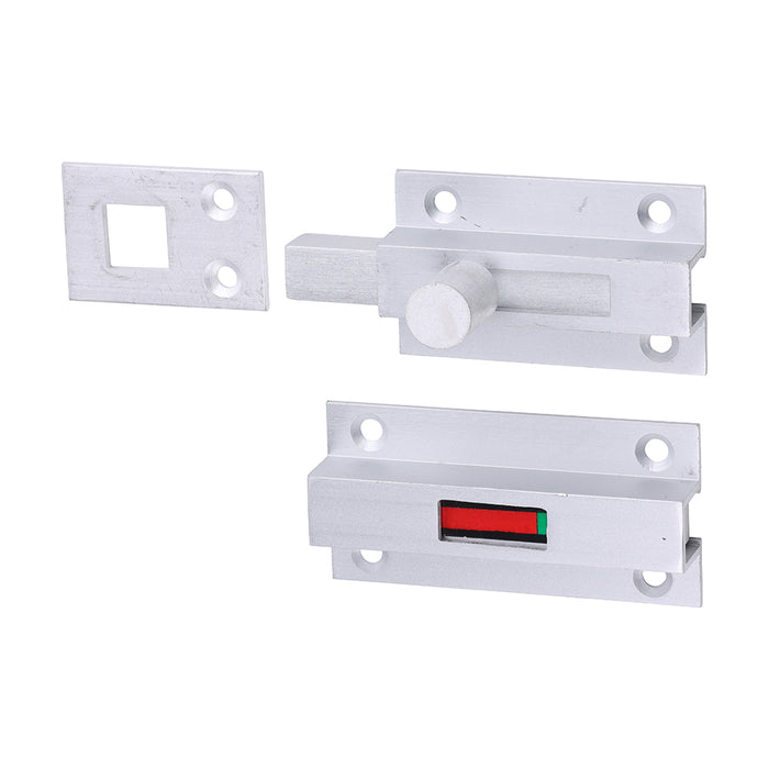 Bathroom Indicator Bolt - Satin Anodised Aluminium