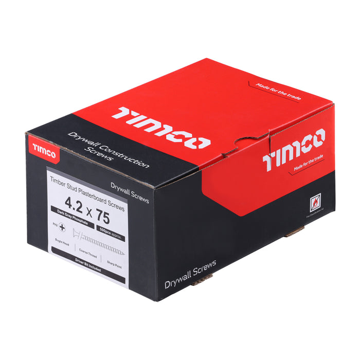 Drywall Screws - PH - Bugle - Coarse Thread - Grey