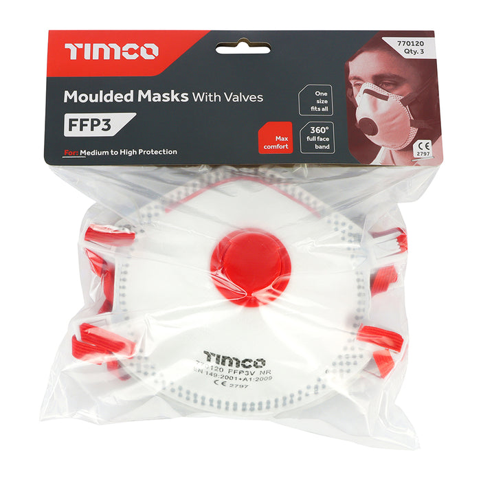 FFP3 Moulded Masks with Valve