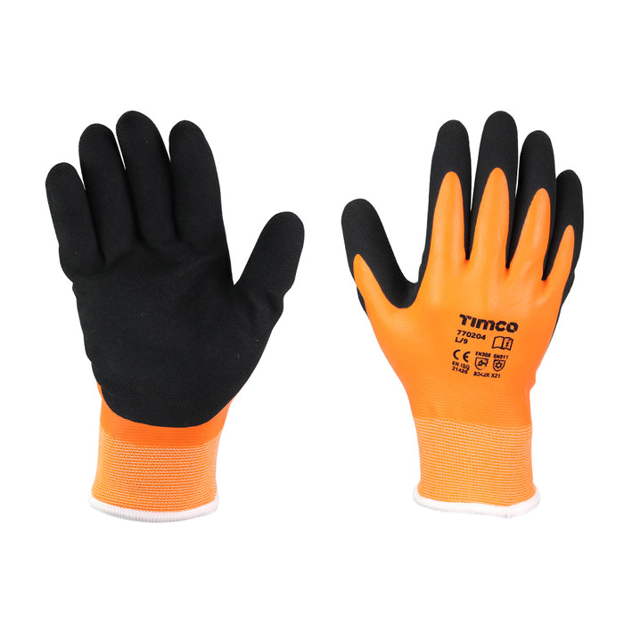 Aqua Thermal Grip Glove - Sandy Latex Coated Polyester