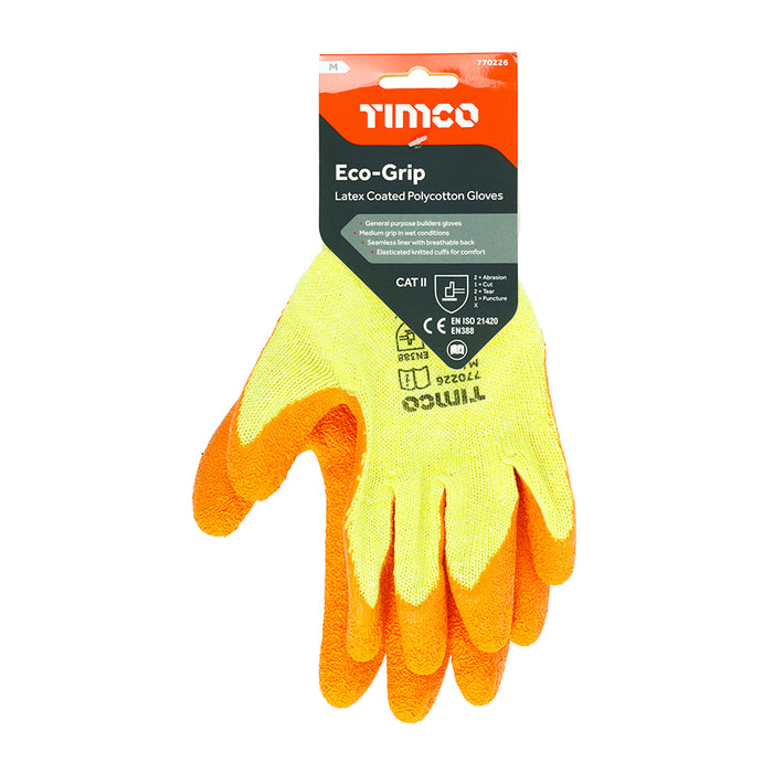 Eco-Grip Gloves - Crinkle Latex Coated Polycotton