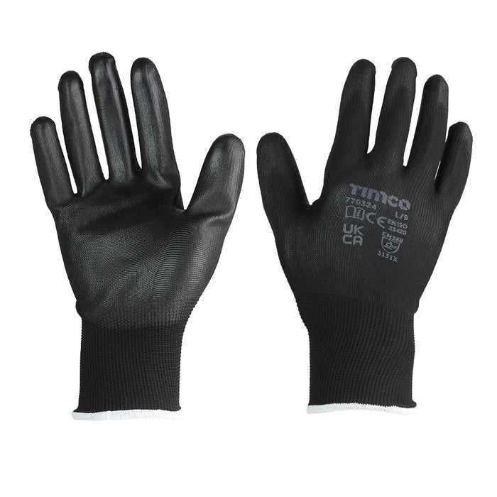 Durable Grip Gloves - PU Coated Polyester - Multi Pack