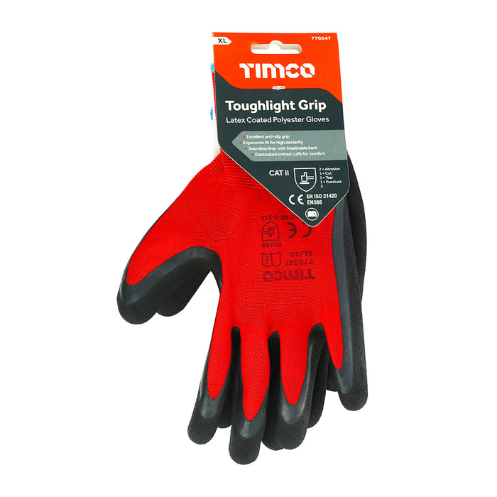 Toughlight Grip Gloves - Sandy Latex Coated Polyester