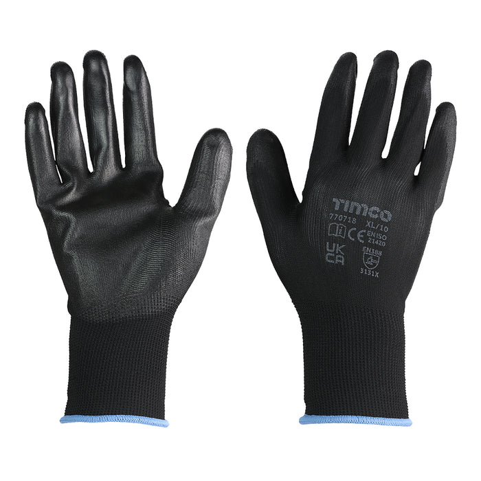 Durable Grip Gloves - PU Coated Polyester - Multi Pack